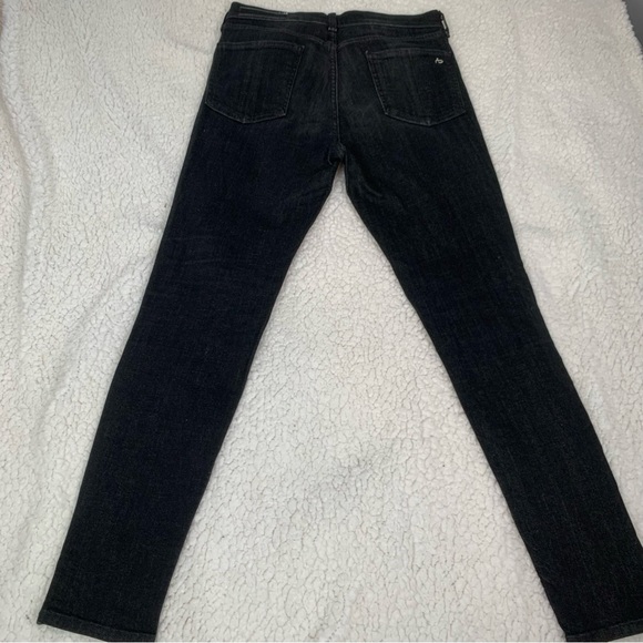 RAG & BONE High Rise Ankle Black Skinny Jeans - Picture 4 of 7